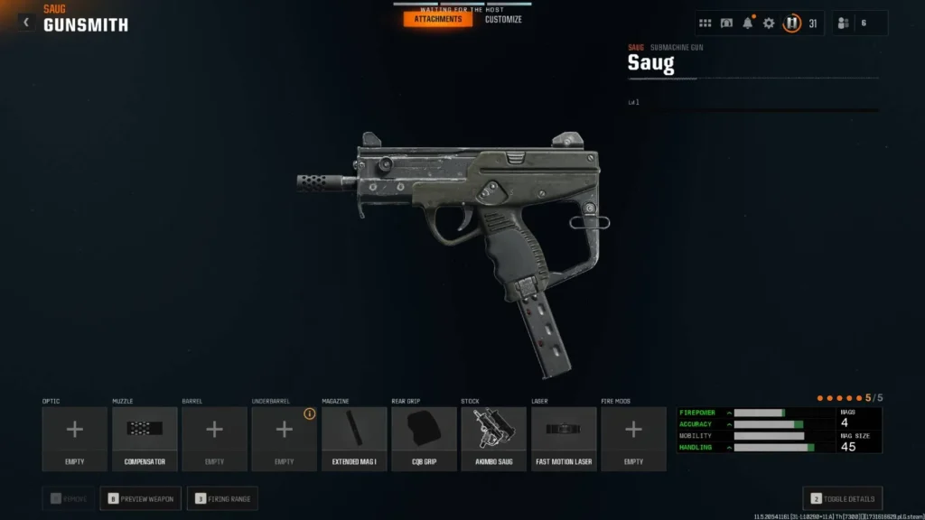 SAUG از بهترین اسلحه های Black Ops 6