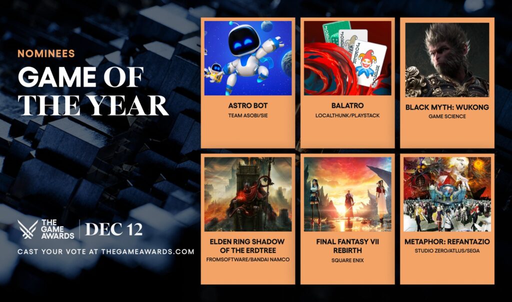 نامزدهای مراسم The Game Awards 2024