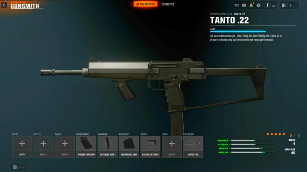 اسلحه Tanto .22 (SMG)