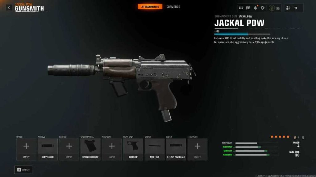 اسلحه Jackal PDW (SMG)